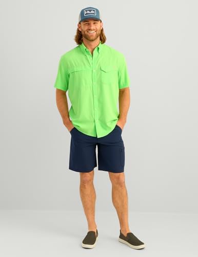 HUK Men's Tide Point Kc Scott Original Artwork Short Sleeve Shirt, Fishing Button Down - Image 2