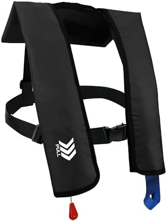 Automatic Life Jackets for Adults Manual Life Vests PFD Low Profile Load Capacity Up to 330lbs 725M by LittleDoggy
