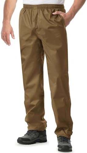 iCreek Men's Rain Pants Waterproof Breathable Lightweight Rain Over Pants by iCreekoutdoor