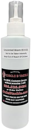 Unscented Worm Oil for Soft Plastic Fishing Lures 6 OZ Bottle Fishing Lures Additive Oil Make Any Soft Plastic Bait Look New and Shinny by Circle+B+Tackle