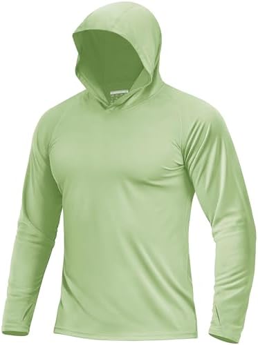 Boladeci Men's UPF 50+ Sun Protection Lightweight Hoodie Shirts Long Sleeve Fishing Shirt SPF UV Hiking Swim by Boladeci