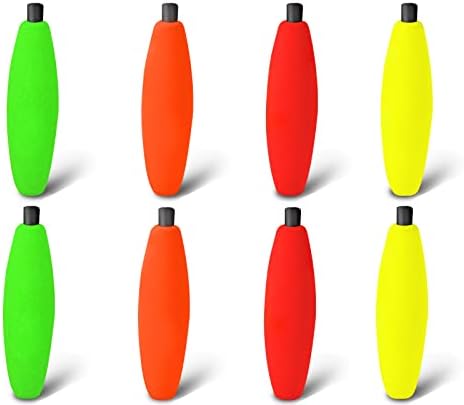 Peg Floats for Catfish Crappie,Foam Cigar Slip Fishing Corks Bobbers for Santee Rig by SEAOWLFISHING