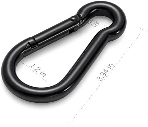 sprookber Stainless Steel Carabiner Spring Snap Hook - 304 Stainless Steel Heavy Duty Clips, Set of 4 - Image 2