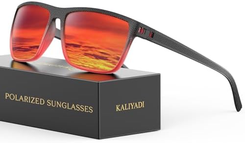 KALIYADI Polarized Sunglasses for Men, Lightweight Sun Glasses with UV Protection for Driving Fishing Golf by KALIYADI