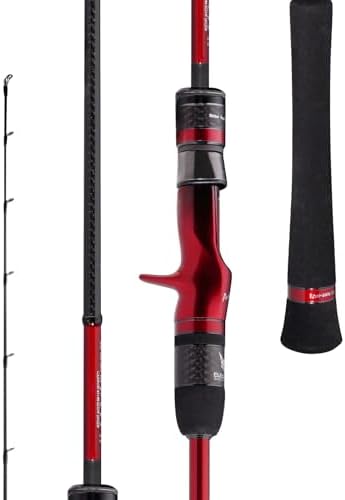 PURELURE Jigging Rods Saltwater Fast Jigging Rod Spinning Baitcasting 6'3'' by PURELUREOutdoor