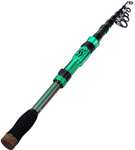 Sougayilang Telescopic Fishing Rod - 24 Ton Carbon Fiber,CNC Machined Reel Seat, Comfortable EVA Handle, Travel Fishing Rod for Bass Trout Fishing by Sougayilang