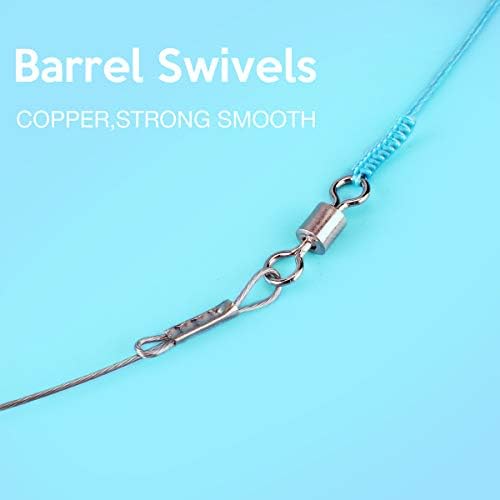 Fishing Leaders, Fish Line Stainless Steel Wire with Swivels Snap Connect Fishing Gear and Equipment Tackle Kit, for Lures Bait Rig Or Hooks, Fishing Gift - Image 4