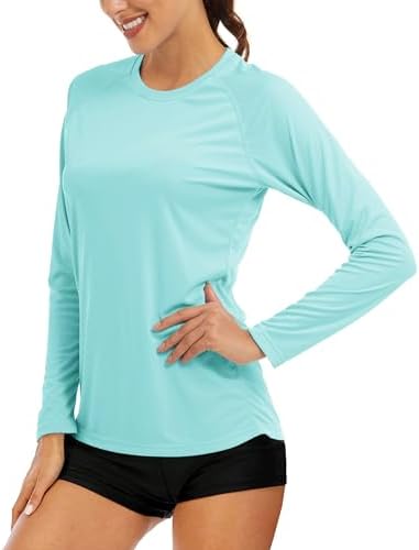MAGCOMSEN Women's Long Sleeve Shirts UPF 50+ Sun Protection Shirts for Hiking Fishing Workout Rash Guard by MAGCOMSEN