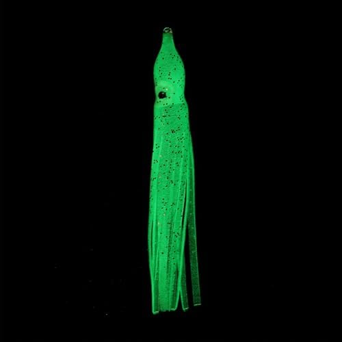 Fishing Squid Skirts, Glow Soft Plastic Trolling Lures Luminous -Fitting for (Bass/Trout/Salmon/Saltwater/Fishing Bait) - Image 4