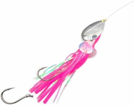 King COHO Humpy Sockeye Salmon Stealhead Squid Skirt Spinner Hoochie Lure UV Gill Double Hooks for Trolling Fishing - Image 5