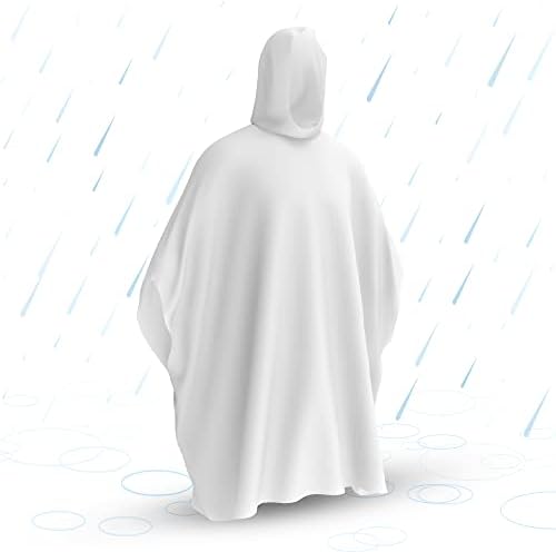 Hagon PRO Disposable Rain Ponchos for Adults, Hooded Poncho, Family 5 Pack - Image 2