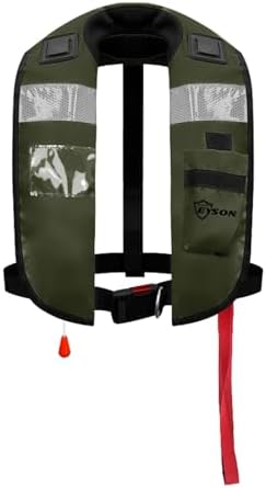 Automatic Inflatable Life Jacket|Life Vest for Adults|PFD Low Profile|Supports up to 330 lbs(ES639720) by morinokawau