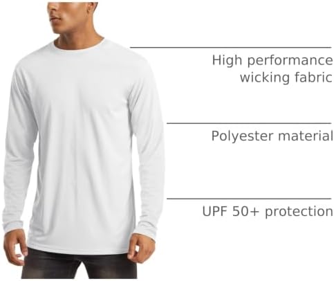 MAGCOMSEN Men's Long Sleeve Shirts UPF 50+ UV Sun Protection Athletic Shirts for Hiking Running Workout Rash Guard - Image 4