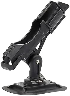 Extreme Max 3006.8618 Fishing Rod Holder with Easy-Install Universal Mounting Bracket for Inflatable Boat, Black by ExtremeMaxProducts