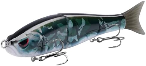 Bassdash SwimShad Glide Baits Jointed Swimbait Bass Pike Salmon Trout Muskie Fishing Lure by Bassdash