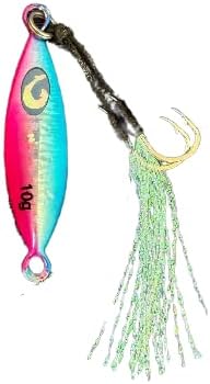 LightTackleCentral Micro Slow Pitch Jig, Multicolor Teardrop Shape, Casting and Jigging Spoon, Suitable for Fresh and Saltwater, Offshore to Ice Fishing by Unknown