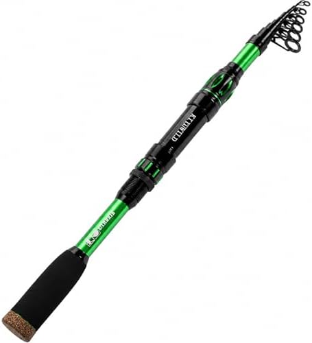 TORVEX Telescopic Fishing Rod,Travel Spinning Rod with Ceramic Guides, Stainless Steel Reel Seat, EVA Handle, Portable Collapsible for Bass Trout Catfish, Freshwater Saltwater, 6-9FT by KITHWILD