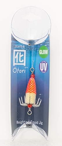 Otori Squid Jig, Weighted, 1 Pack, 1 oz, 1-1/8" Diameter Hook, Glow in the Dark by BeauMac
