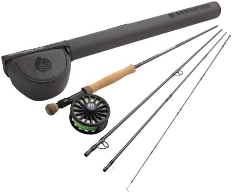 Redington Wrangler Fly Fishing Kit, Medium Fast Action Rod, Crosswater Reel, Fly Line, Leader, & Carrying Case by REDINGTON