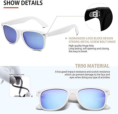 FEIDUSUN Sunglasses Men Polarized Sunglasses for Mens and Womens,Black Retro Sun Glasses Driving Fishing UV Protection - Image 2