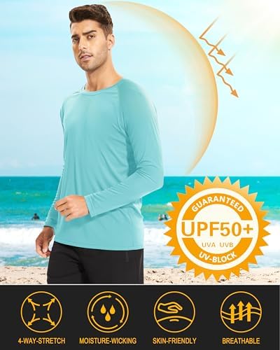 MAGCOMSEN Men's Long Sleeve Shirts UPF 50+ UV Sun Protection Athletic Shirts for Hiking Running Workout Rash Guard - Image 2