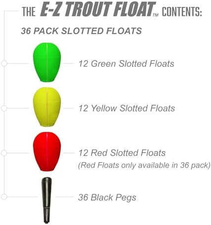Trout Magnet E-Z Trout Floats - 36 Easy to Adjust Slotted Fishing Bobbers - Freshwater and Saltwater Teardrop Fishing Strike Indicators - Made in The USA by Leland's Lures - Ultra-Responsive Floats - Image 2