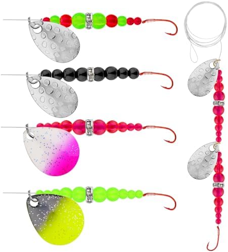 QualyQualy Fishing Lure Rig Spinnerbait, Walleye Rig Spinner Blades for Lure Making Freshwater Saltwater Fishing Bait Rig by QualyQualy