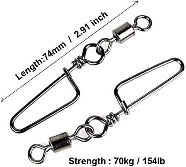 100pcs High-Strength Coastlocks Swivels 145LP Duck Decoy Rig - Image 2