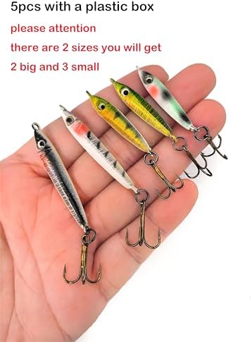Ice Fishing Jigs Jig Head Fishing Bait Kit Winter Drop Water Metal Jig for Crappie, Panfish, Walleye, Bluegills and Other Species - Image 4