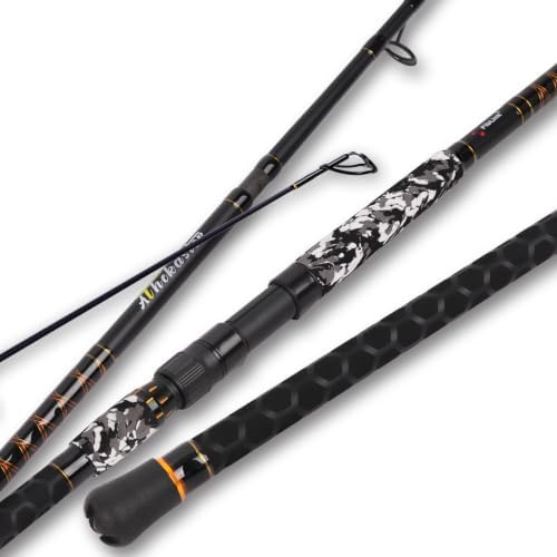 Fiblink Surf Fishing Rod,Portable Spinning Rod & Casting Rod,3/4 Piece Travel Fishing Pole,Carbon Fiber Surf Rod,Stainless Steel Guides with Ceramic Rings,No-Slip Grip(9'/10'/10'6"/12'/15') by Fiblink