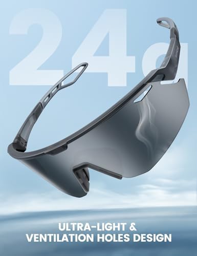 Lamicall 24g Polarized Sports Sunglasses for Men Women - UV400 Protection Sun Glasses for Baseball Running Cycling Fishing - Image 4