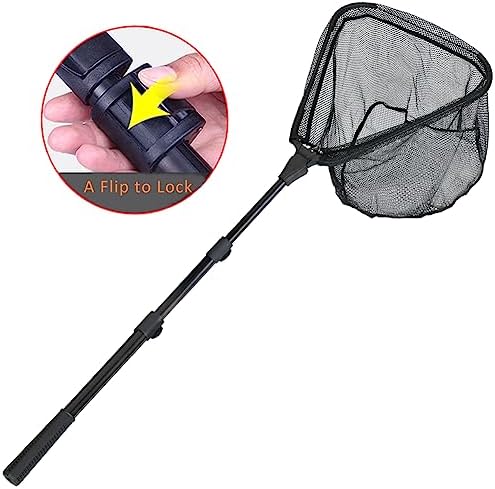 RESTCLOUD Fishing Landing Net with Telescoping Pole Handle, Fishing net Freshwater for Kids Men Women, Extend to 40-63 Inches - Image 2