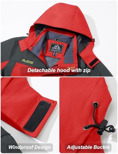 MAGCOMSEN Men's Rain Jacket Lightweight Windbreaker Fishing Raincoat - Image 5