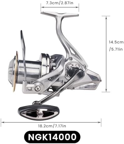 HAUT TON Spinning Reel, 6+1BB Metal Surf Fishing Reels, 55lbs Max Drag - Image 2