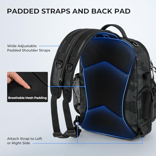 KastKing BaitSpace Fishing Sling Bag, Fishing Backpack with Rod Holder - Image 6