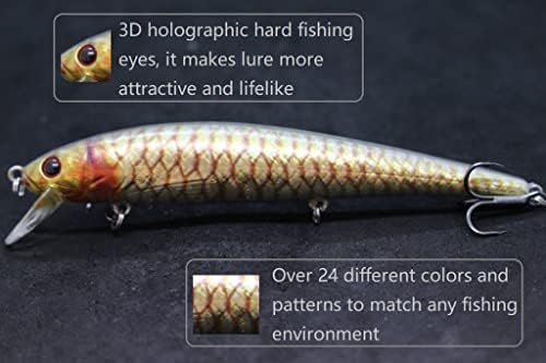 Minnow Crankbait for Bass Fishing Bass Lure Jerkbait Fishing Lures and Tackle Box - Image 4