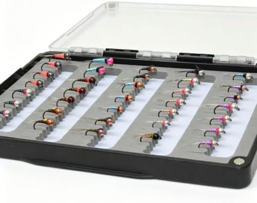 24/36/50/66 Premium Hand Tied Fly Fishing Flies Assortment | Waterproof Fly Boxes | Dry, Wet, Nymphs, Streamers, Wooly Buggers, Terrestrials | Trout, Bass Lure Set, Kit, Gift by Outdoor+Planet