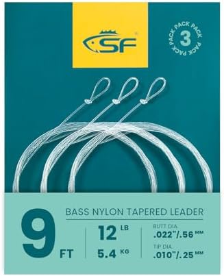 SF Hand Tied Loop Fly Fishing Tapered Leader Freshwater Trout by SUNSHINEFISHING