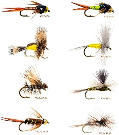 Outdoor Planet Premium Fly Fishing Flies Assortment | Waterproof Fly Box | Dry, Wet, Nymphs, Streamers, Wooly Buggers, Hopper, Caddis | Trout, Steelhead, Bass Fishing Lure Set by Outdoor+Planet