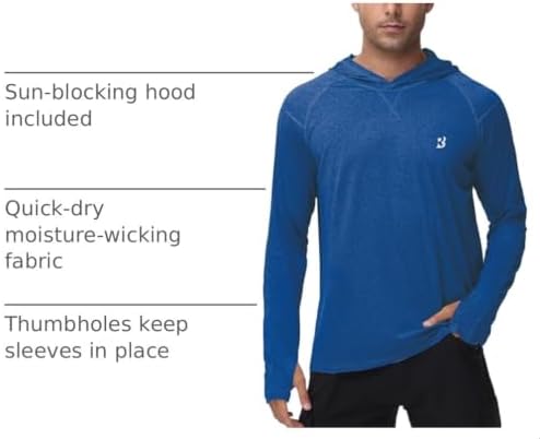 Roadbox Men's UPF 50+ Fishing Shirts, Long Sleeve UV Sun Protection Hoodie - Image 4
