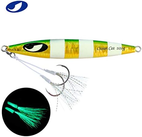 OCEAN CAT Lead Metal Flat Slow Fall Pitch Fishing Jigs Lures Sinking Vertical Jigging Bait with Butterfly Hook for Saltwater Fishing - Image 2