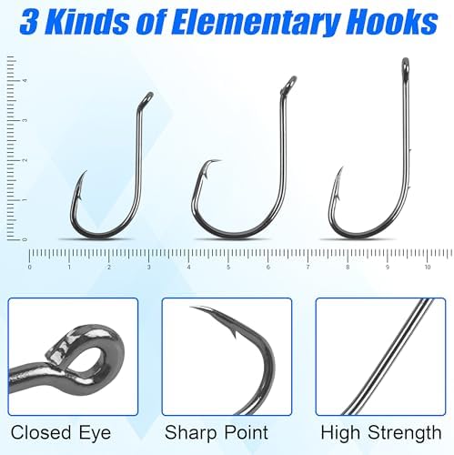 Fishing Hooks Swivel Sinker Set, 120Pcs Fishing Terminal Tackle Assortment Baitholder Octopus Circle Hooks Barrel Swivels Slipt Shot Sinker Weight Beads with Tackle Box - Image 5
