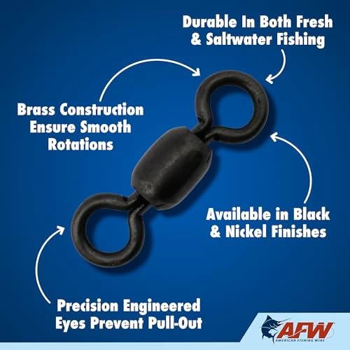 AFW Brass Crane Fishing Swivels Heavy Duty Barrel Tackle - Image 4