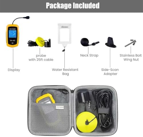 Portable Wired Fish Finder Ice Kayak Fishing Gear Water Depth Finder Handheld Fishfinder LCD Display Sonar Transducer - Image 4