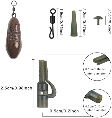 Carp Fishing Rigs Kit, Hair Rigs Fishing Accessories Set Carp Sinker Weights Bait Rig Set Up Carp Boilie Bait Rigs Carp Fishing Equipment - Image 4
