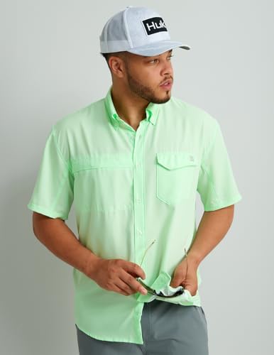 HUK Men's Tide Point Kc Scott Original Artwork Short Sleeve Shirt, Fishing Button Down - Image 4