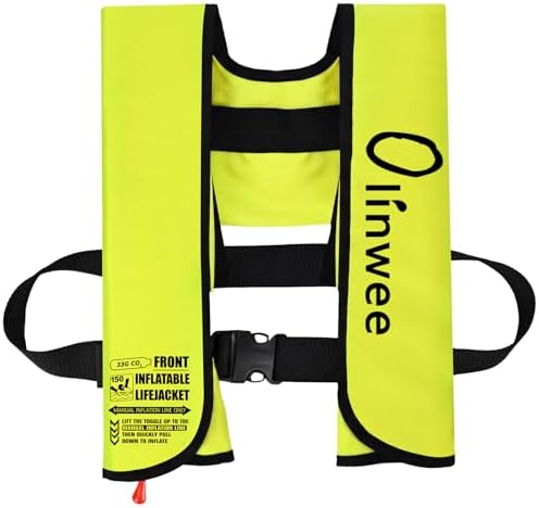 Adult Automatic Inflatable PFD Jacket, Adjustable and Lightweight Water Sports Vest for Kayak SUP Paddleboarding Boating Sailing Fishing (Buoyancy is Greater Than 150 N) by Unknown