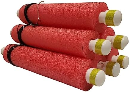 Rhodes Jugs Catfish Noodle Jugs 6 Pack - 7ft Braided line - Kayaking - Made in USA - Ready to Go - Lime Green, Red, Blue, Orange, White & Multicolor - Catfish Rig - Catfish Tackle - Catfish Jug Lines by Unknown