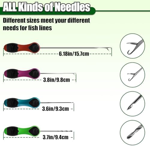 YOTO Carp Fishing Tool Kit & Equipment - Professional Baiting Rig Tools Set with Hook Needles, Bait Drill and 2 Boilie Stoppers - Multiple Styles: Standard, Silicone Grip & Night Glow - Image 2