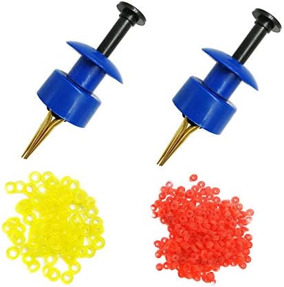 2X Pellet Bander Tool Micro Bait Bands Banding Match Coarse Fishing Terminal Tackle Set w/ 600 Bands by Drchoer